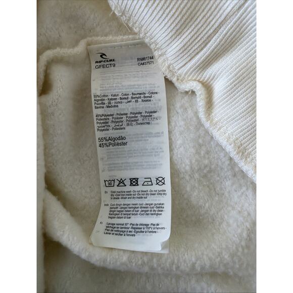 Rip Curl Surf Women’s Crewneck Sweatshirt Striped Sleeve Beige Women's M - Picture 9 of 9